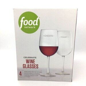 Wine Glasses Set Of 4 NEW Food Network